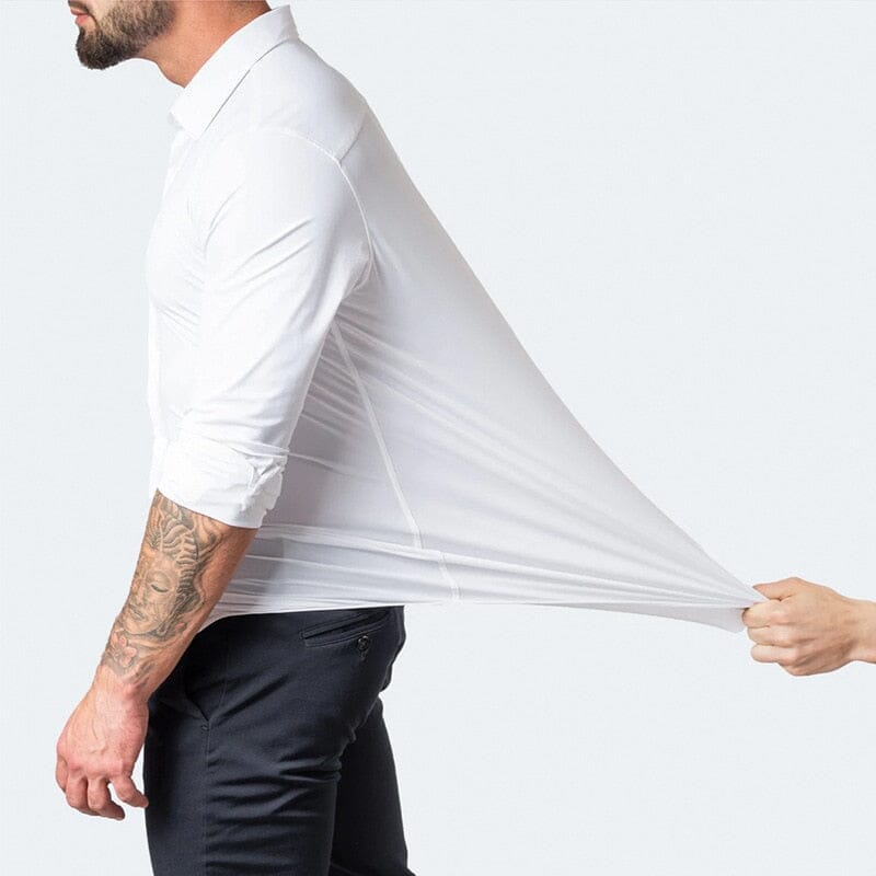Camisa Flexível Ultra Comfort® Tecido Seda Gelo - Não amarrota Vestuário Masculino Direct Ofertas 
