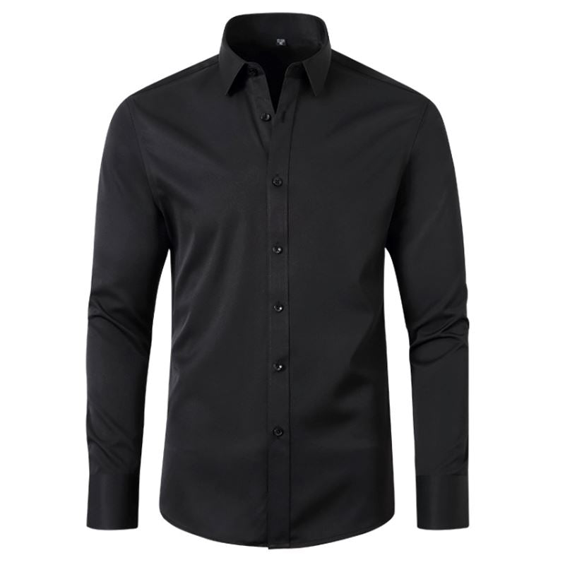 Camisa Flexível Ultra Comfort® Tecido Seda Gelo - Não amarrota Vestuário Masculino Direct Ofertas Preto P 